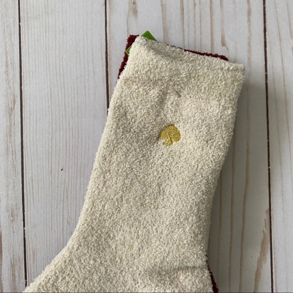 Kate Spade Non Slip Fuzzy socks 2 pairs‎